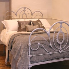 Victorian Double Antique Bed in Silver MD109