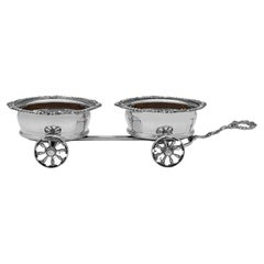 Victorian double decanter trolley - made circa 1900