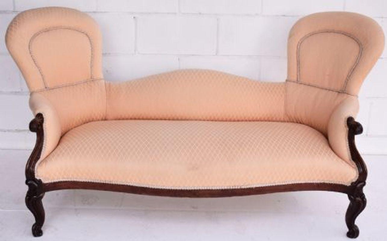 19th Century Victorian Double End Sofa For Sale