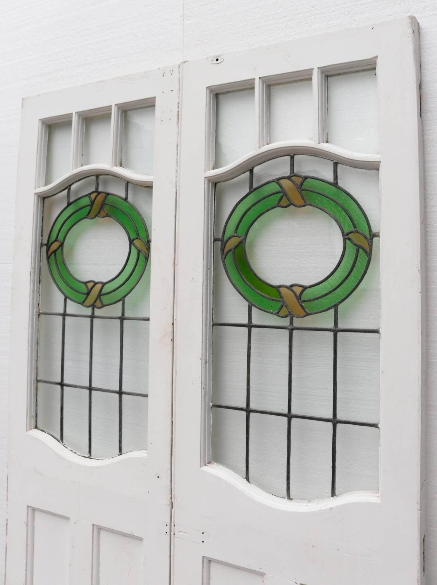 stained glass double front doors