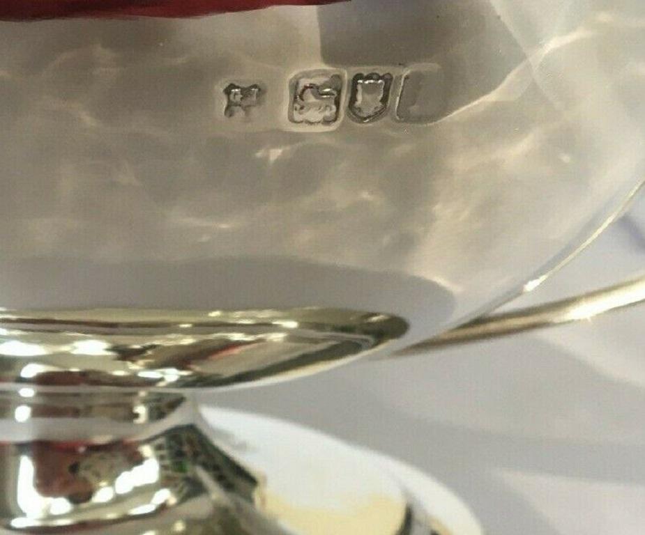 Salsiera vittoriana a due manici e due lembi in argento Sterling in vendita 2