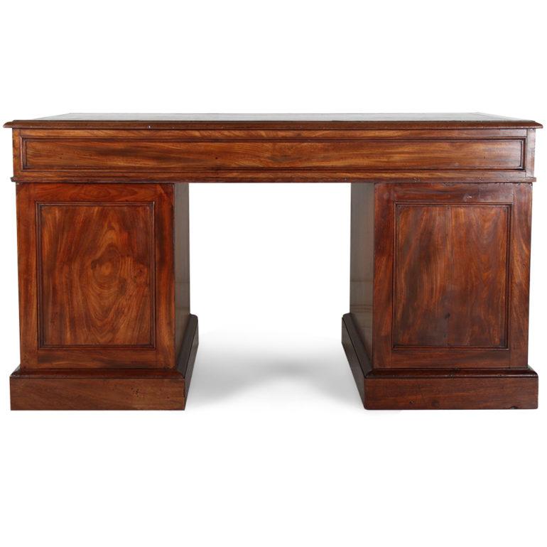 19th Century Victorian Double Pedestal Desk