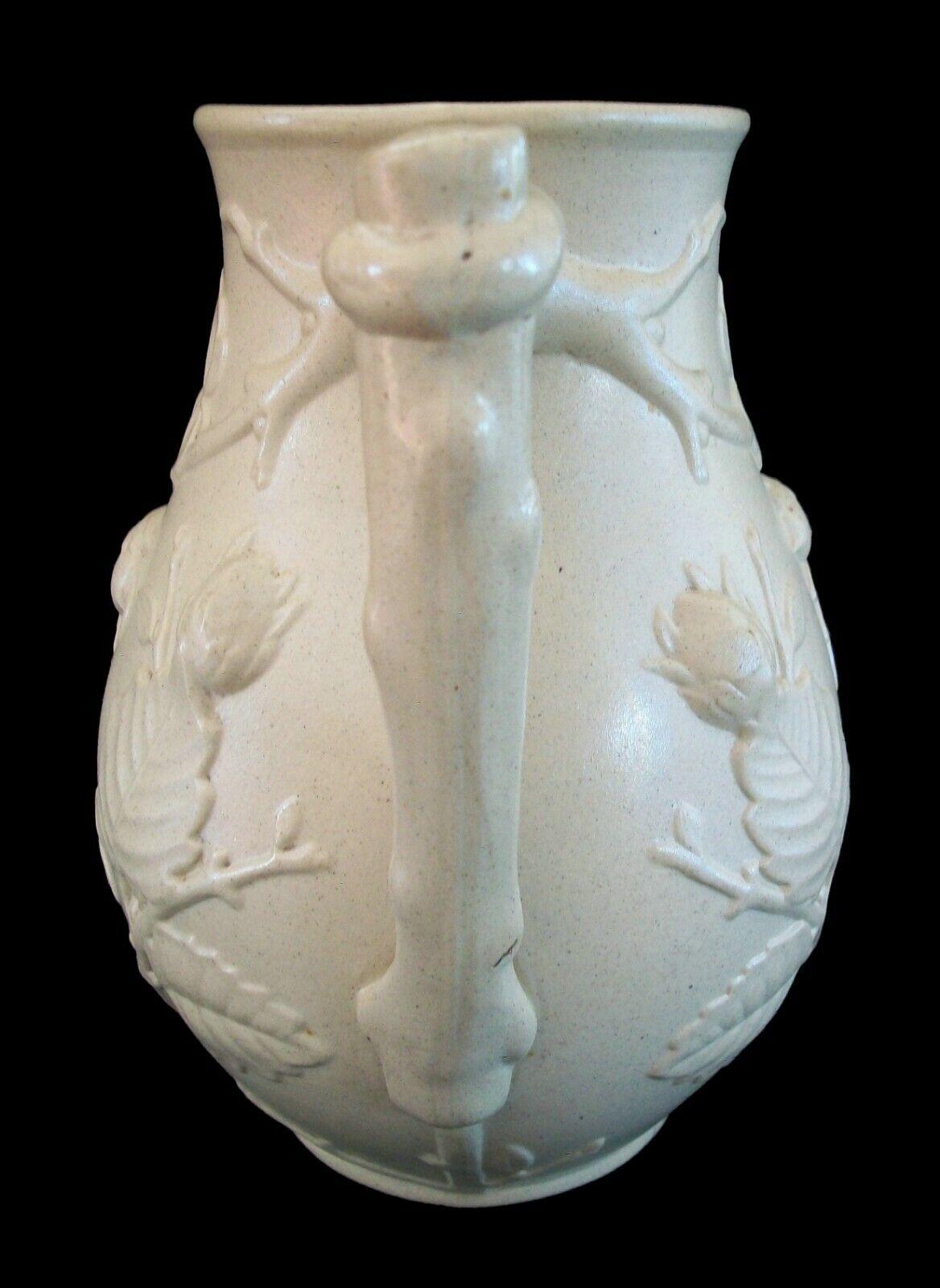 Victorian 'Drabware' Pitcher with Embossed Strawberries, U.K., 19th Century For Sale 6