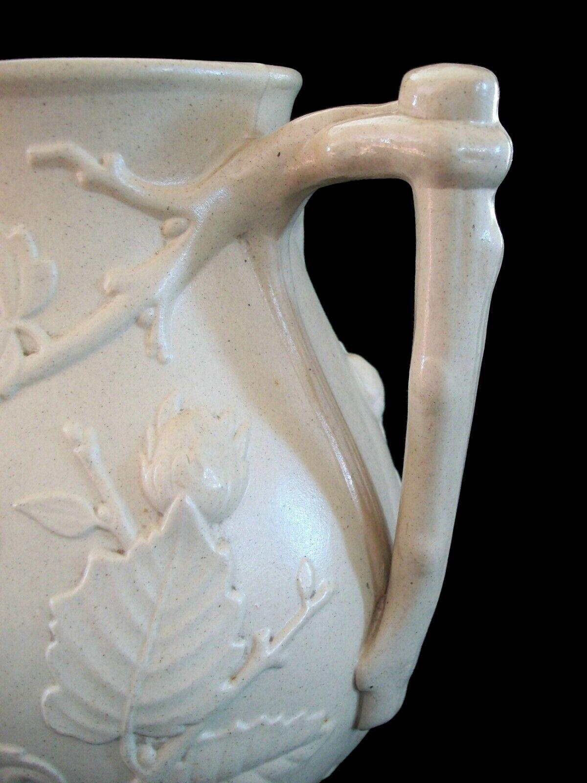 Victorian 'Drabware' Pitcher with Embossed Strawberries, U.K., 19th Century For Sale 3