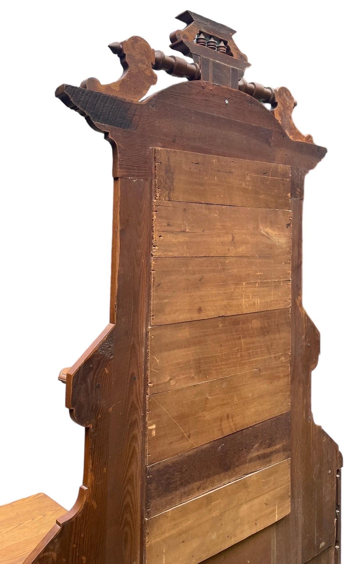 XIXe siècle Commode Victorienne ou Stand de Hall Meubles de Rangement Anciens Sculptés à la Main Americana en vente