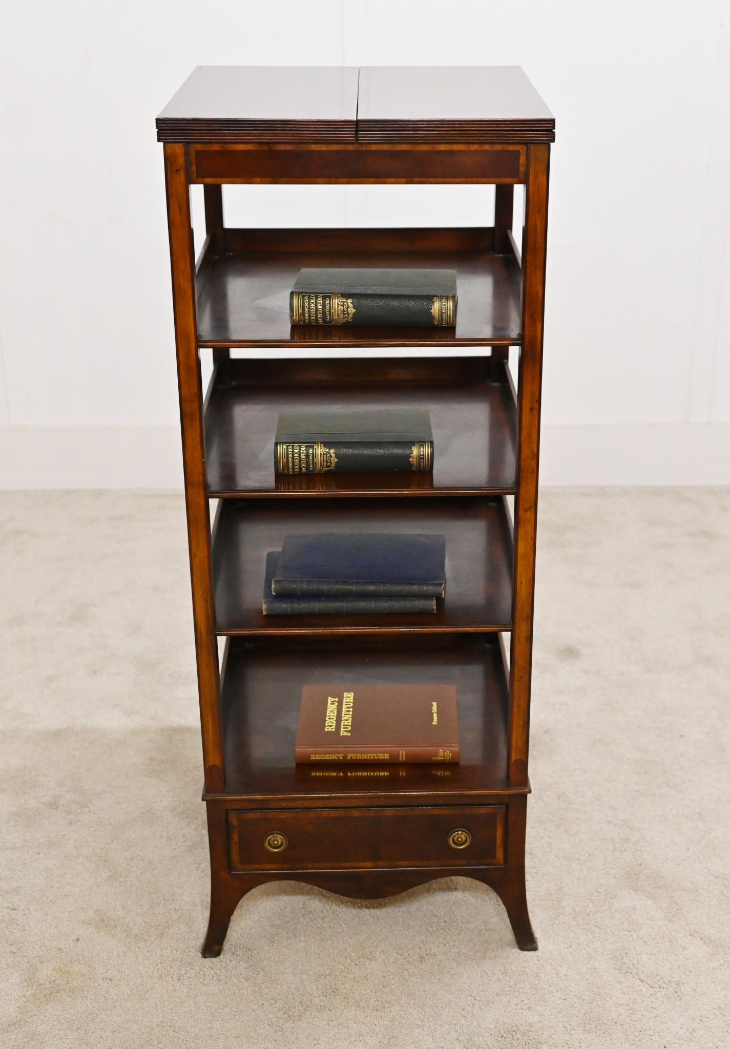 Victorian Duet Stand Music Shelf Mahogany Lecturn For Sale 3