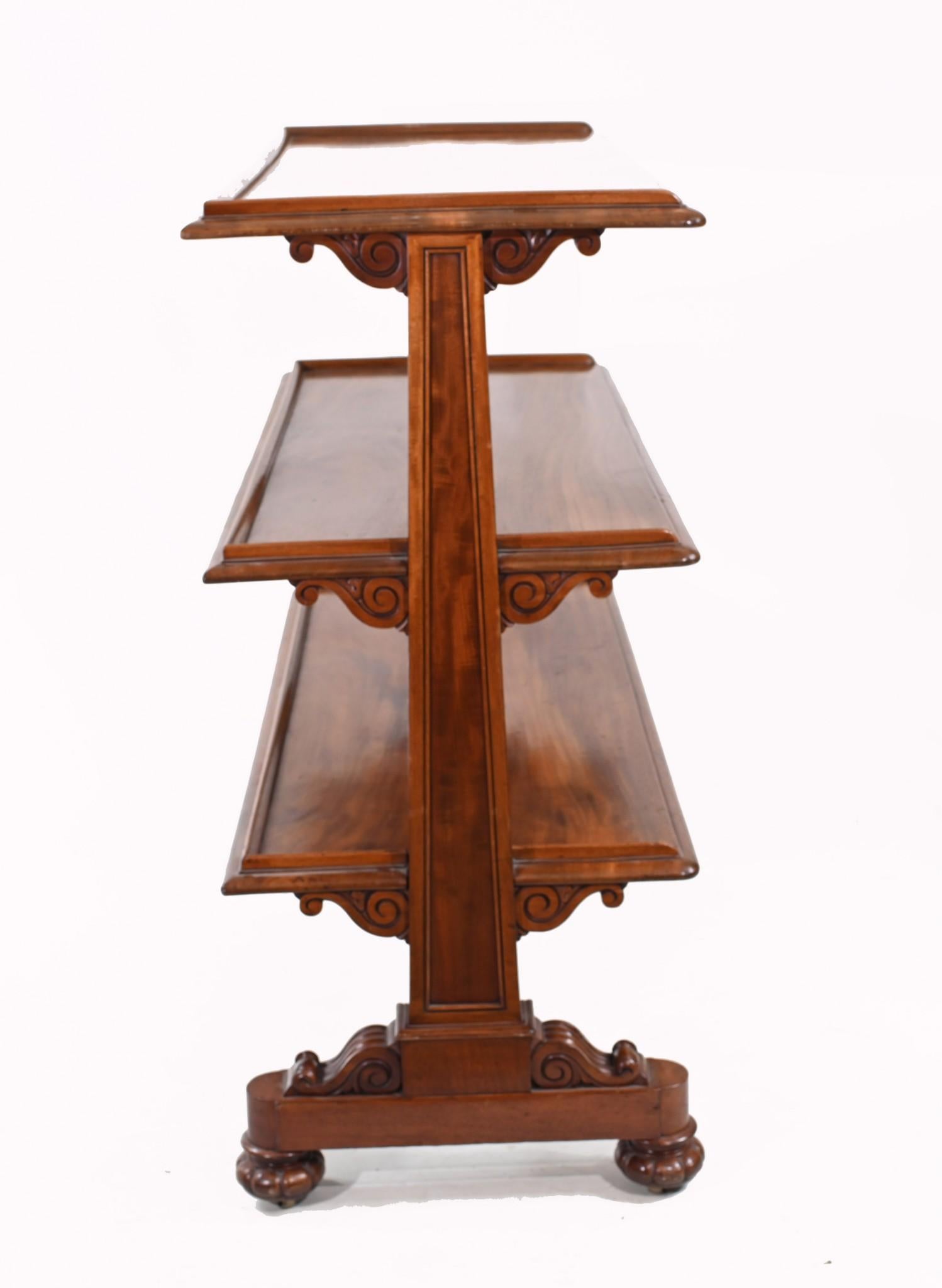 Mogano Libreria vittoriana Dumb Waiter Gillows and Co 1840 in vendita