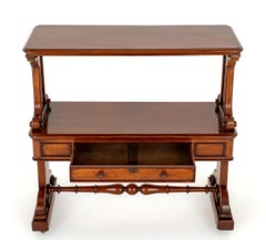 Victorian Dumb Waiter Mahogany Bookcase 1860