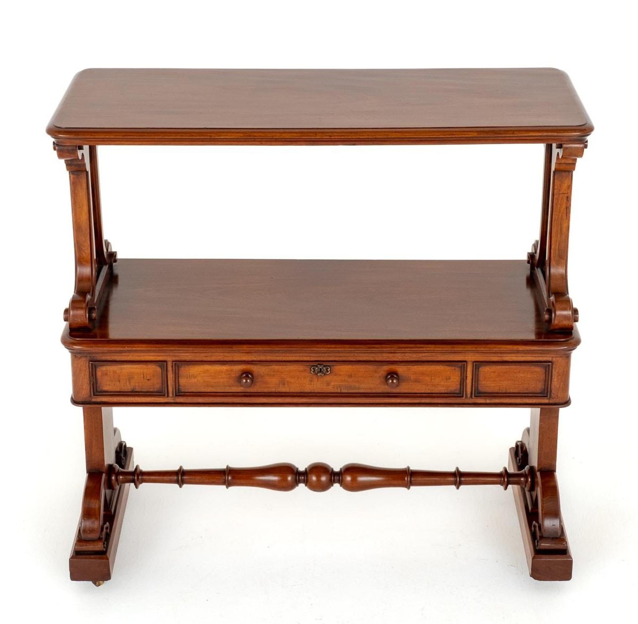 Victorian Dumb Waiter Mahogany Bookcase 1860 In condizioni buone in vendita a Potters Bar, GB