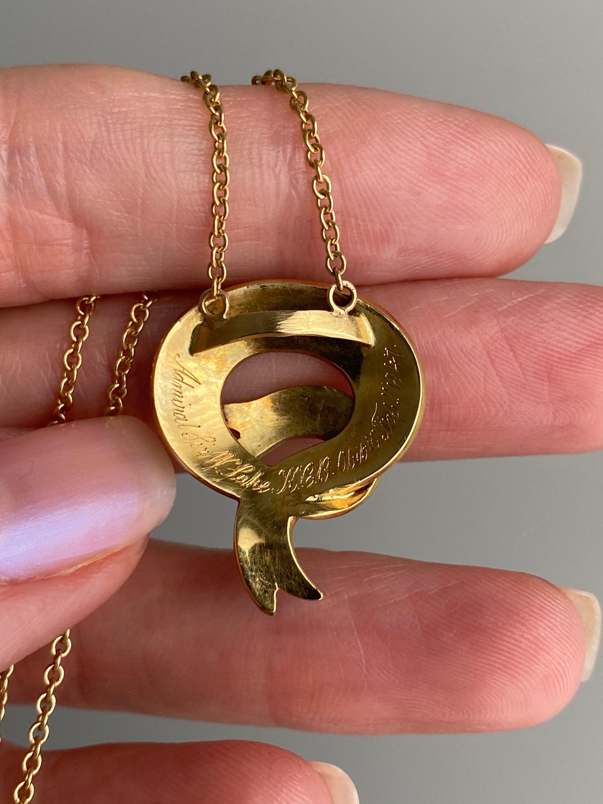 Taglio a rosa Collana di conversione vittoriana D'un Ami con diamanti taglio rosa e smalto guilloché in vendita