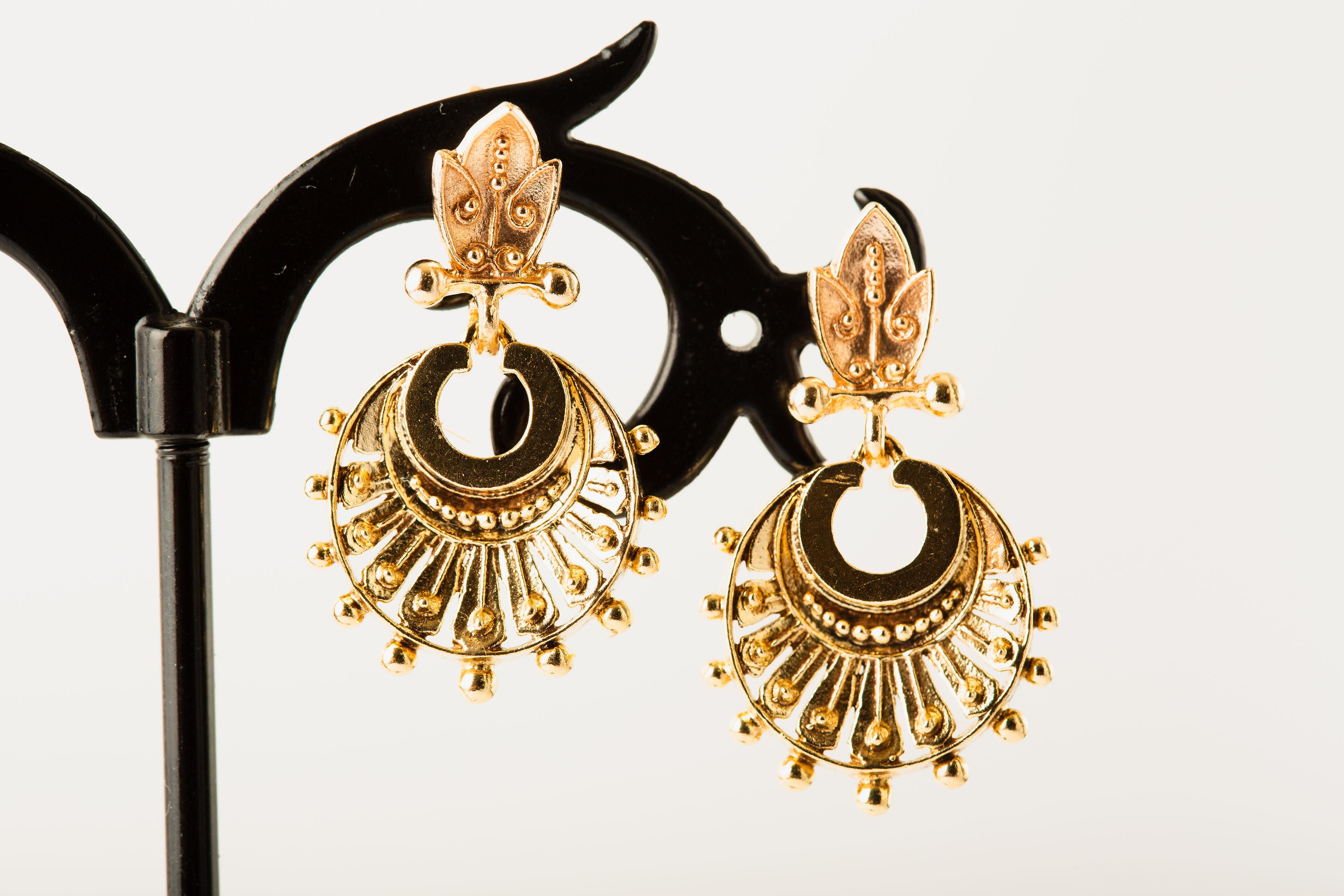 Viktorianische Ohrringe im etruskischen Revival-Stil/14k Gelbgold-Ohrringe im Angebot 4