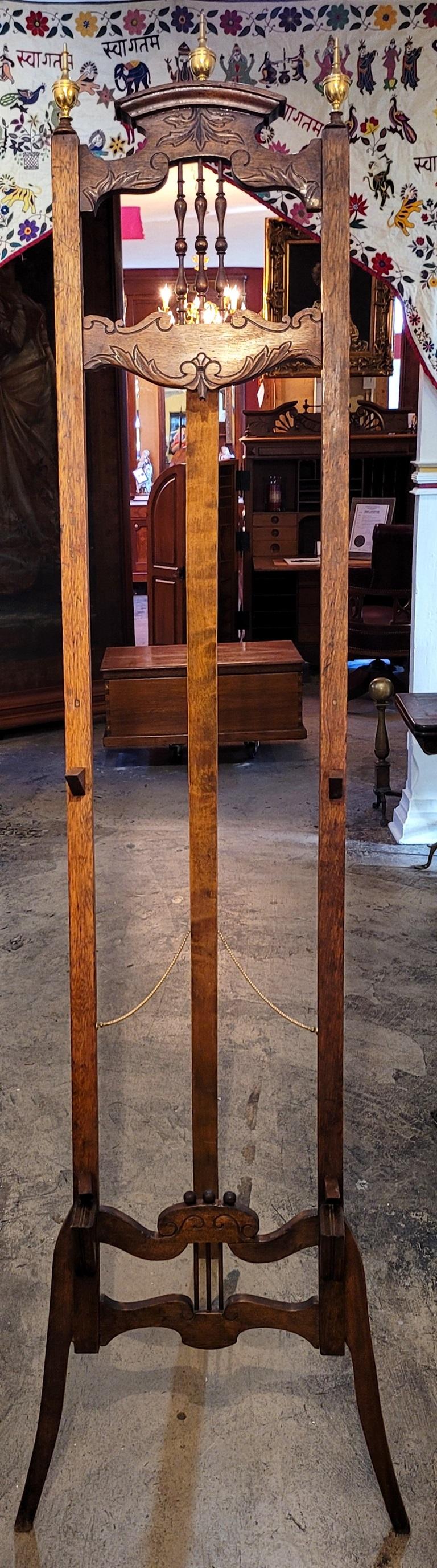 Victorian Eastlake Large and Decorative Easel For Sale 2