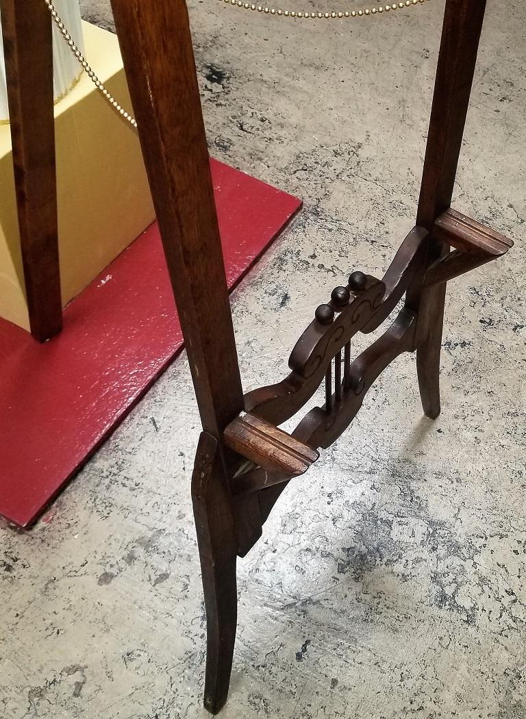 Hand-Crafted Victorian Eastlake Large and Decorative Easel For Sale
