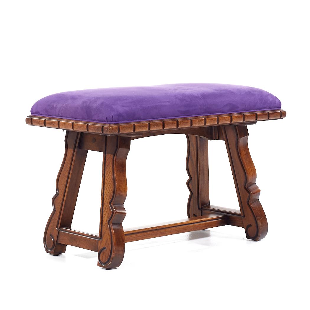 American Victorian Eastlake Walnut Stool Bench - Pair For Sale