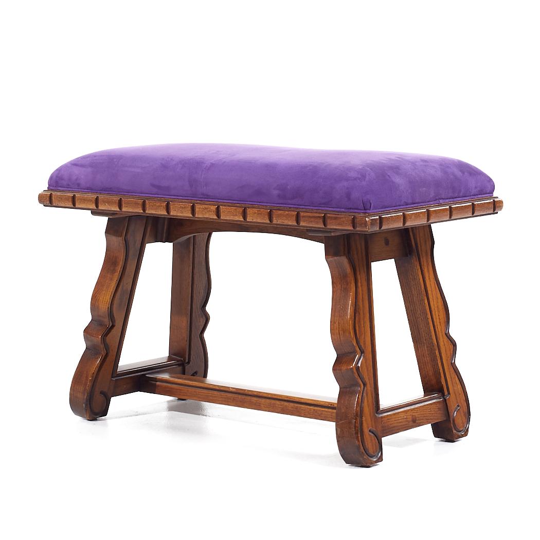 Contemporary Victorian Eastlake Walnut Stool Bench - Pair For Sale
