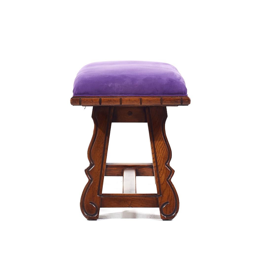 Victorian Eastlake Walnut Stool Bench - Pair For Sale 2