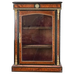 Victorian Ebonised Amboyna Pier, Display Cabinet