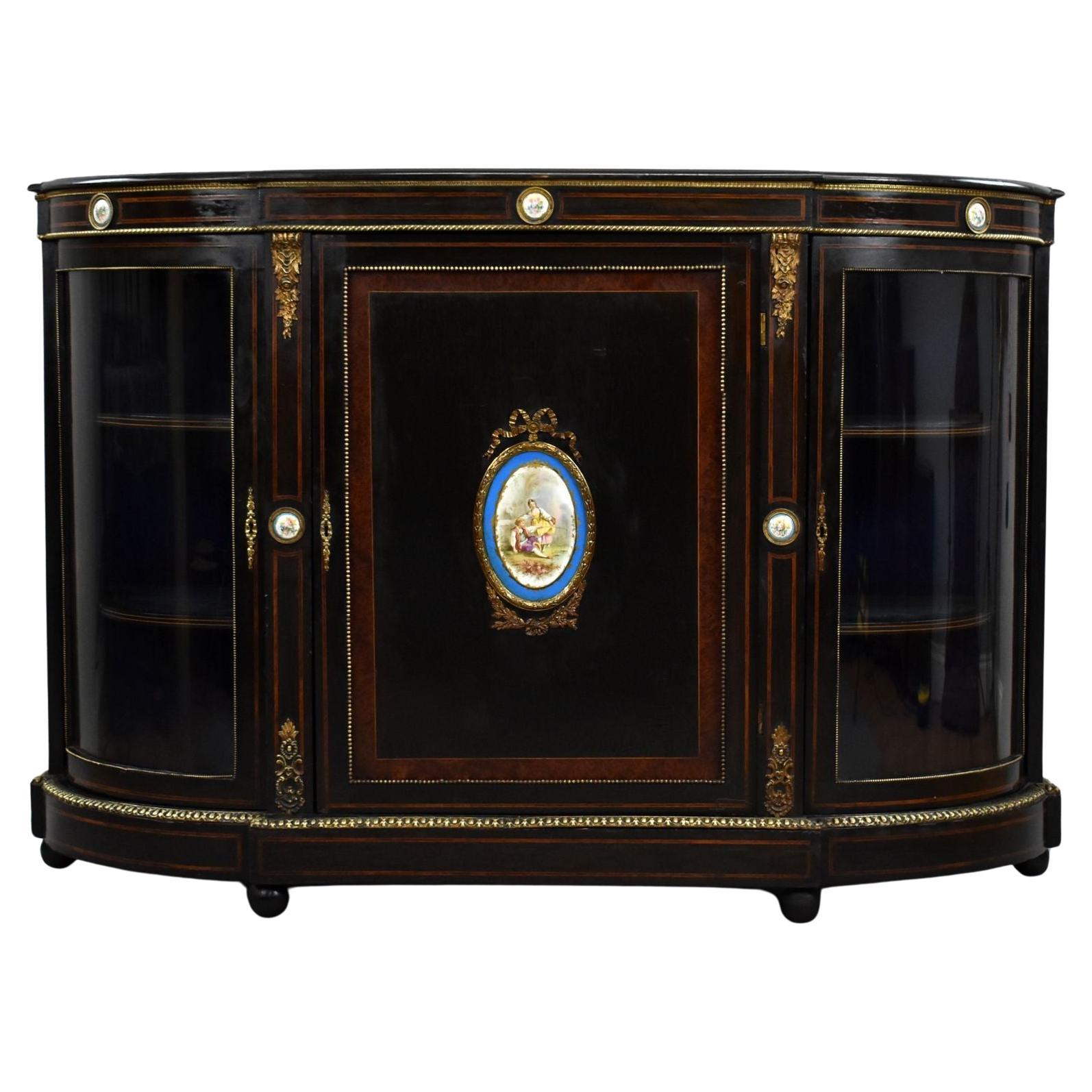Victorian Ebonised Credenza For Sale