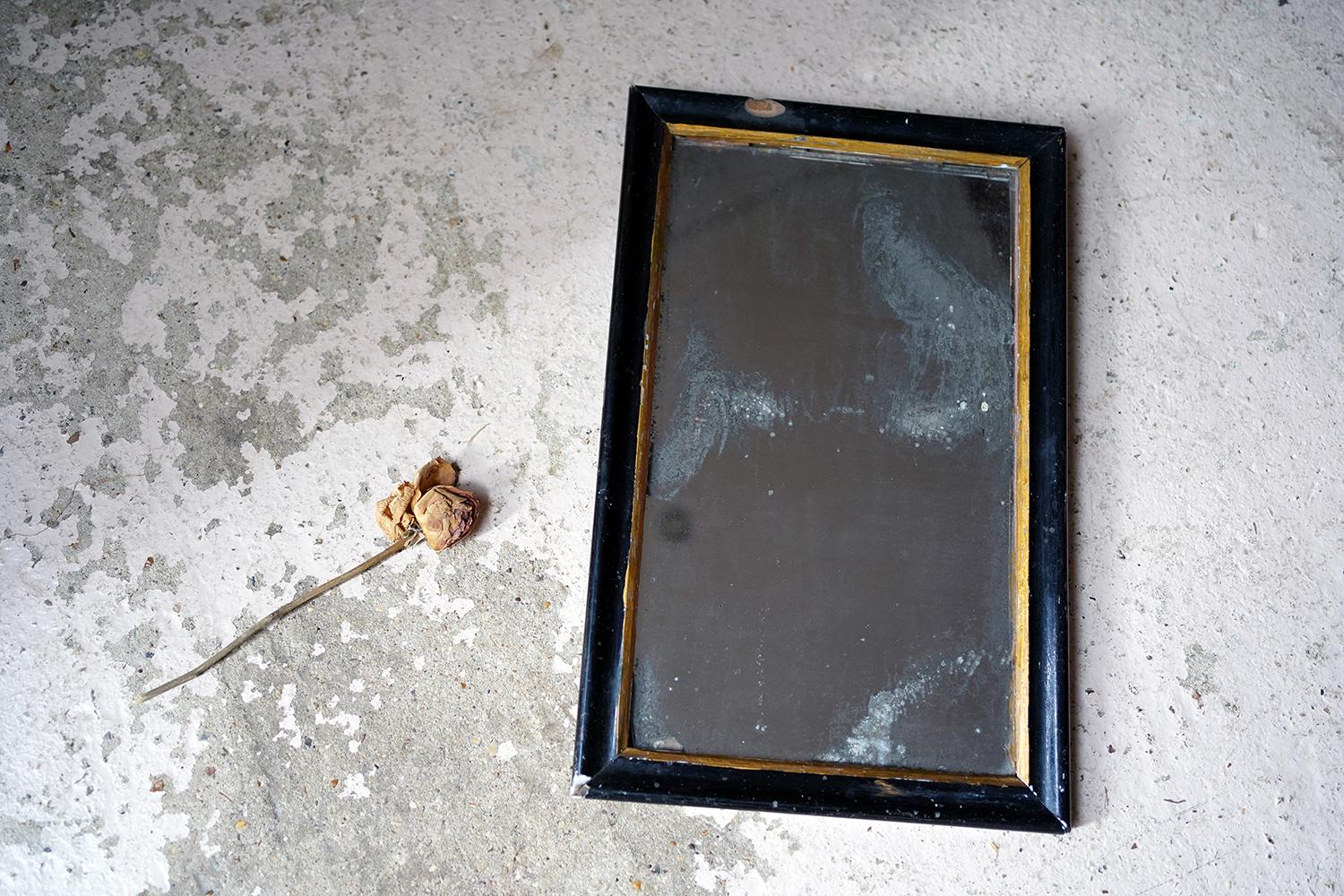 Late Victorian Victorian Ebonised Mercury Plated Rectangular Wall Mirror c.1875-85 For Sale