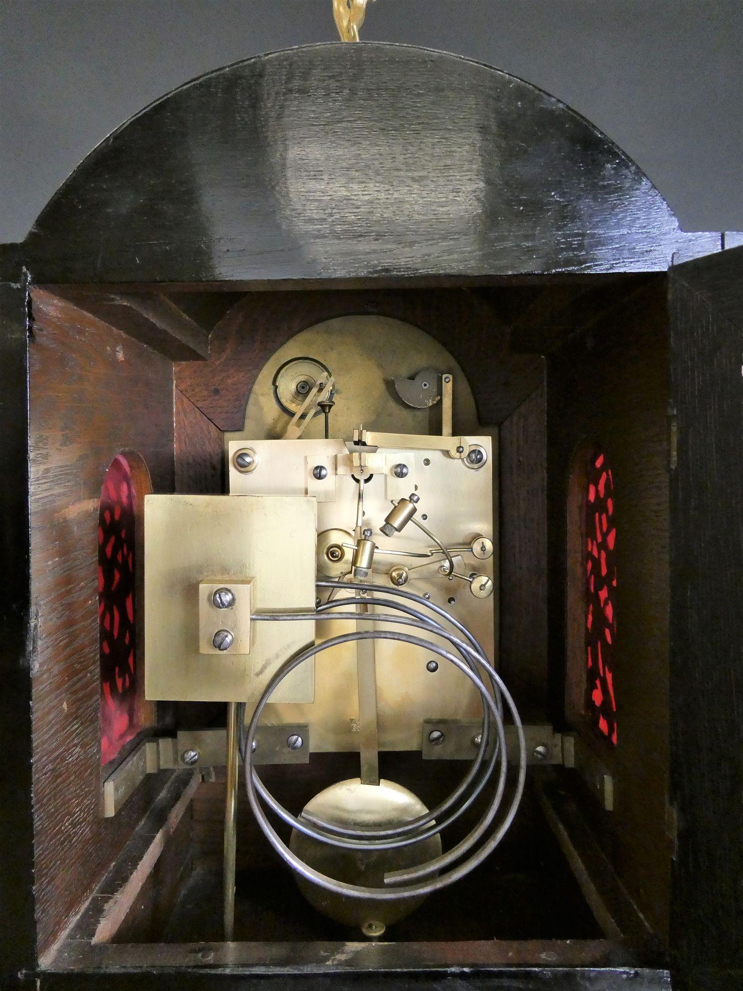 viktorianische ebonisierte Ting-Tang-Klammeruhr (Spätes 19. Jahrhundert) im Angebot