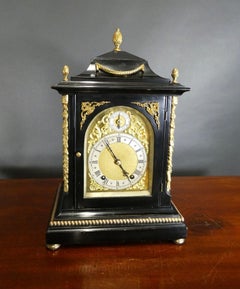 Victorian Ebonised Ting-Tang Mantel Clock
