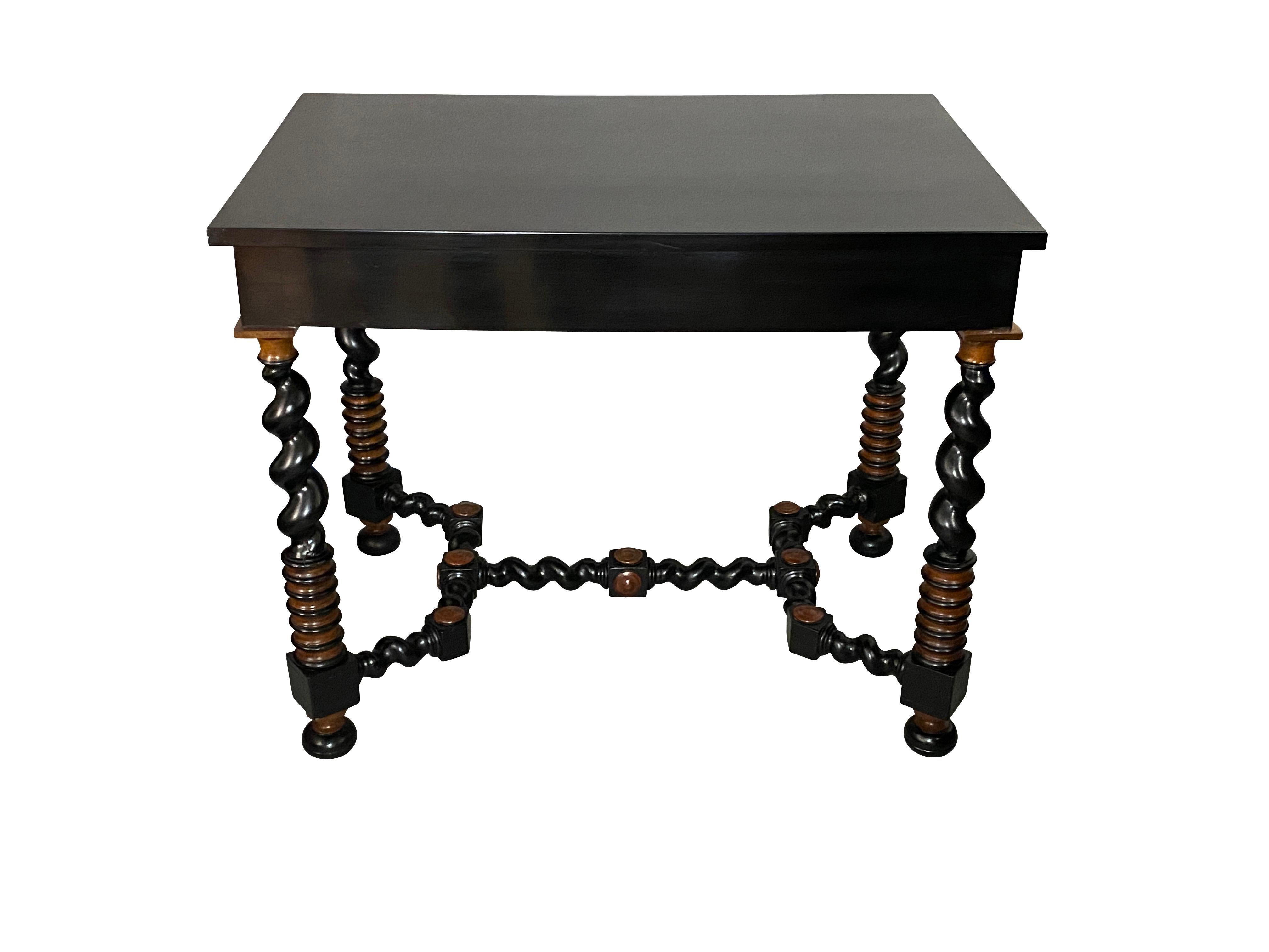 Early 18th Century Victorian Ebonized and Fruitwood Table