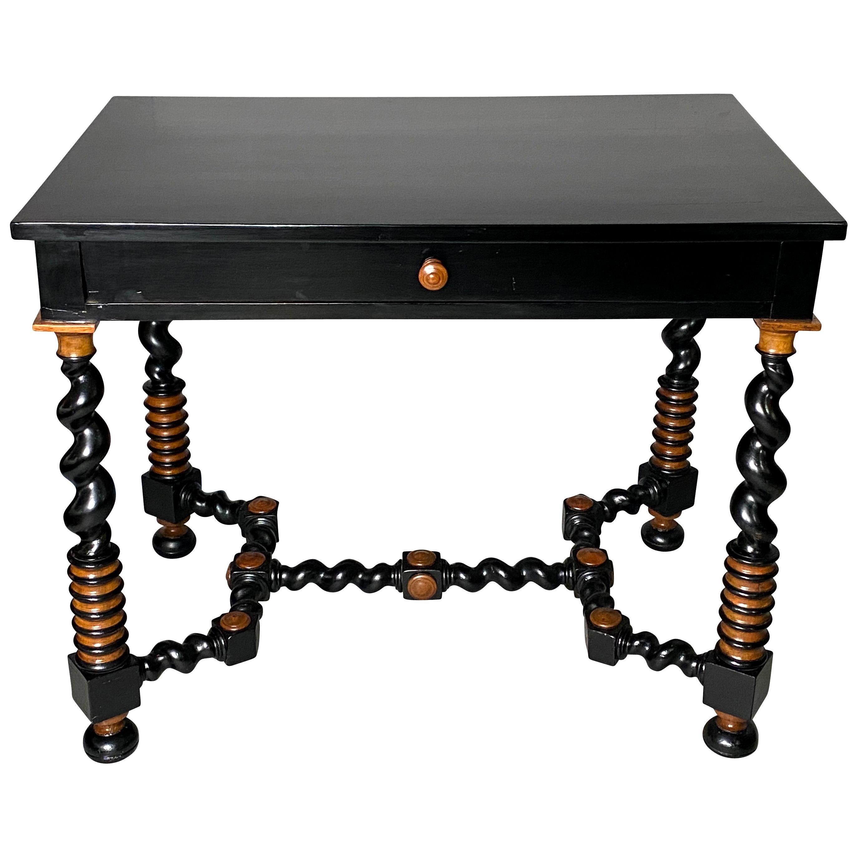 Victorian Ebonized and Fruitwood Table