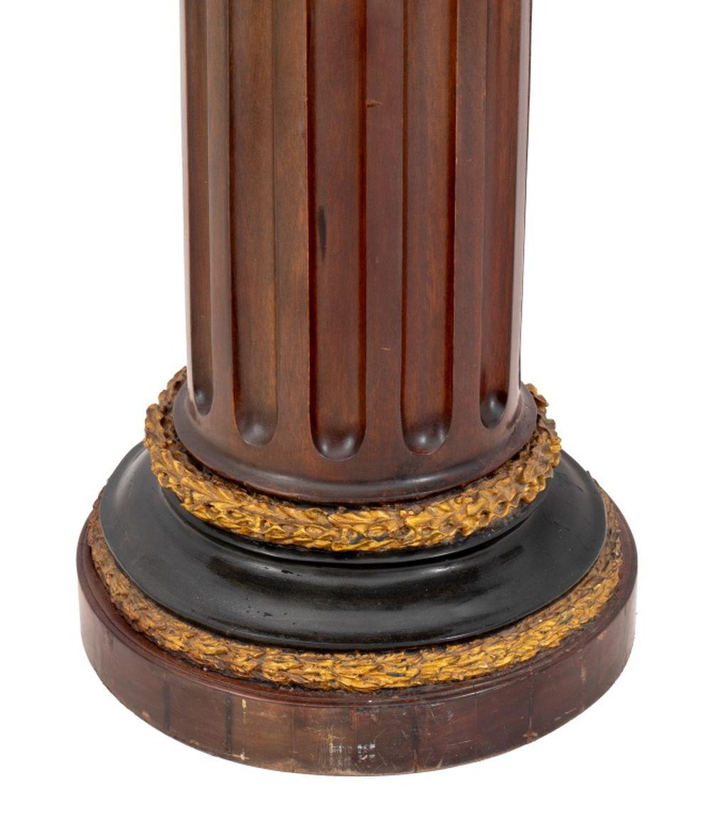 British Victorian Ebonized & Gilt Corinthian Column For Sale