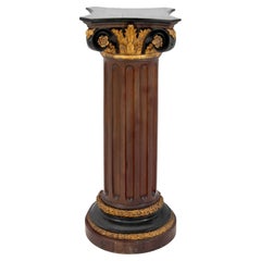 Victorian Ebonized & Gilt Corinthian Column