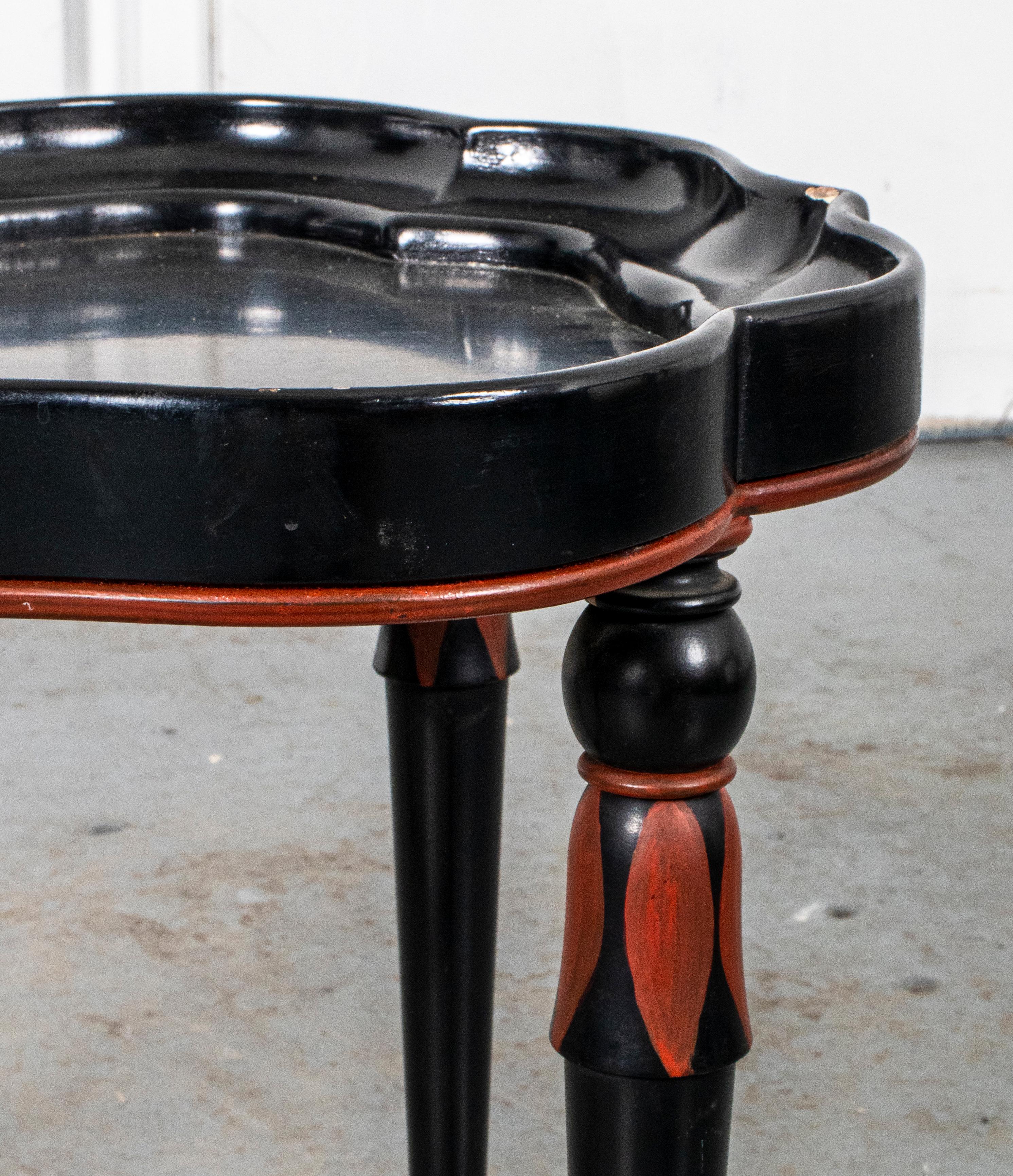 Victorian Ebonized Tray Side Table In Good Condition For Sale In New York, NY