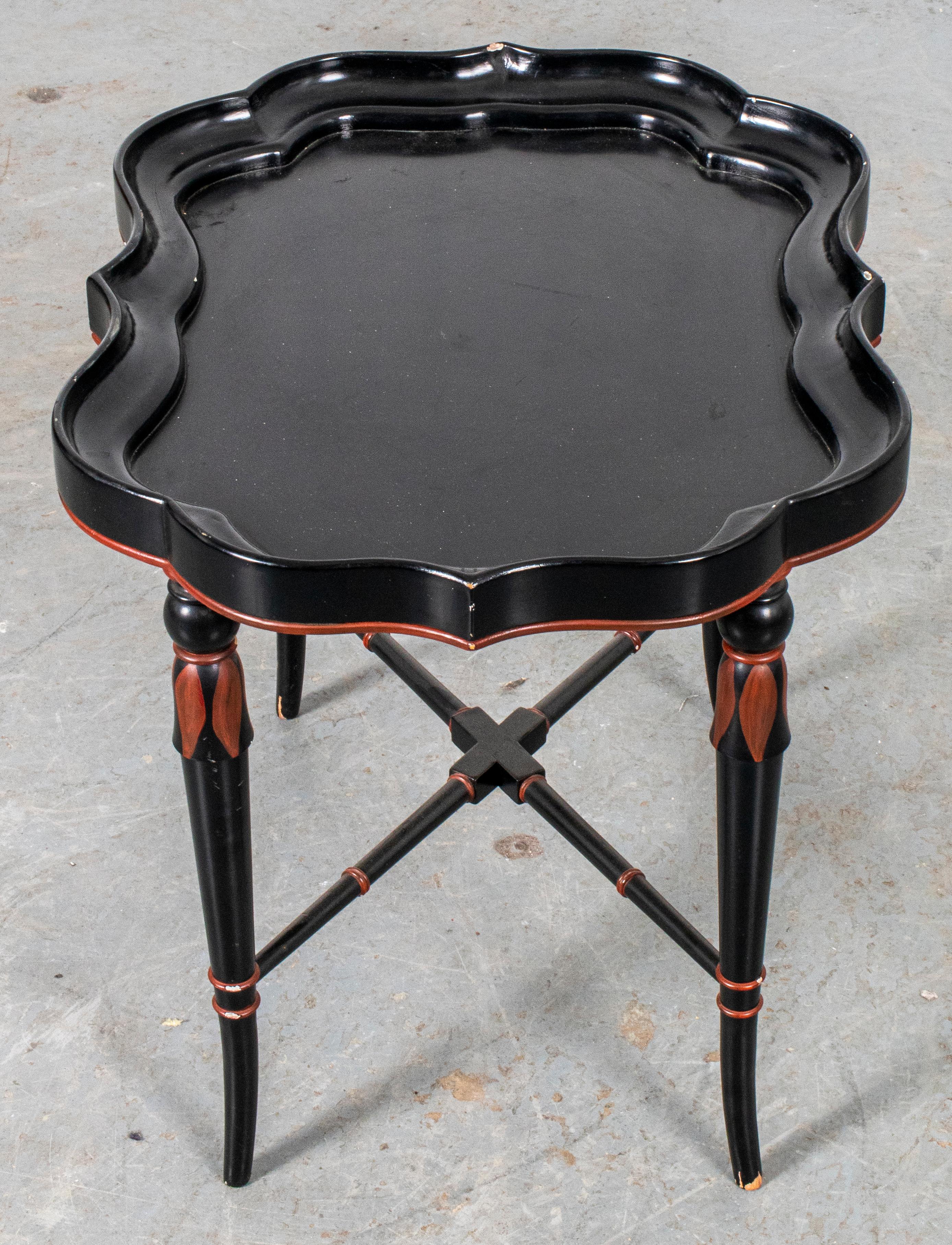Victorian Ebonized Tray Side Table For Sale 3
