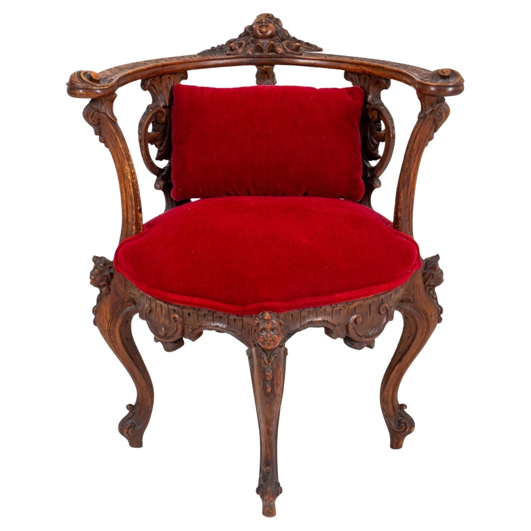 Curated visual reference: Victorian Eclectic Carved Corner Chair For Sale At 1Stdibs Photo Inspiration