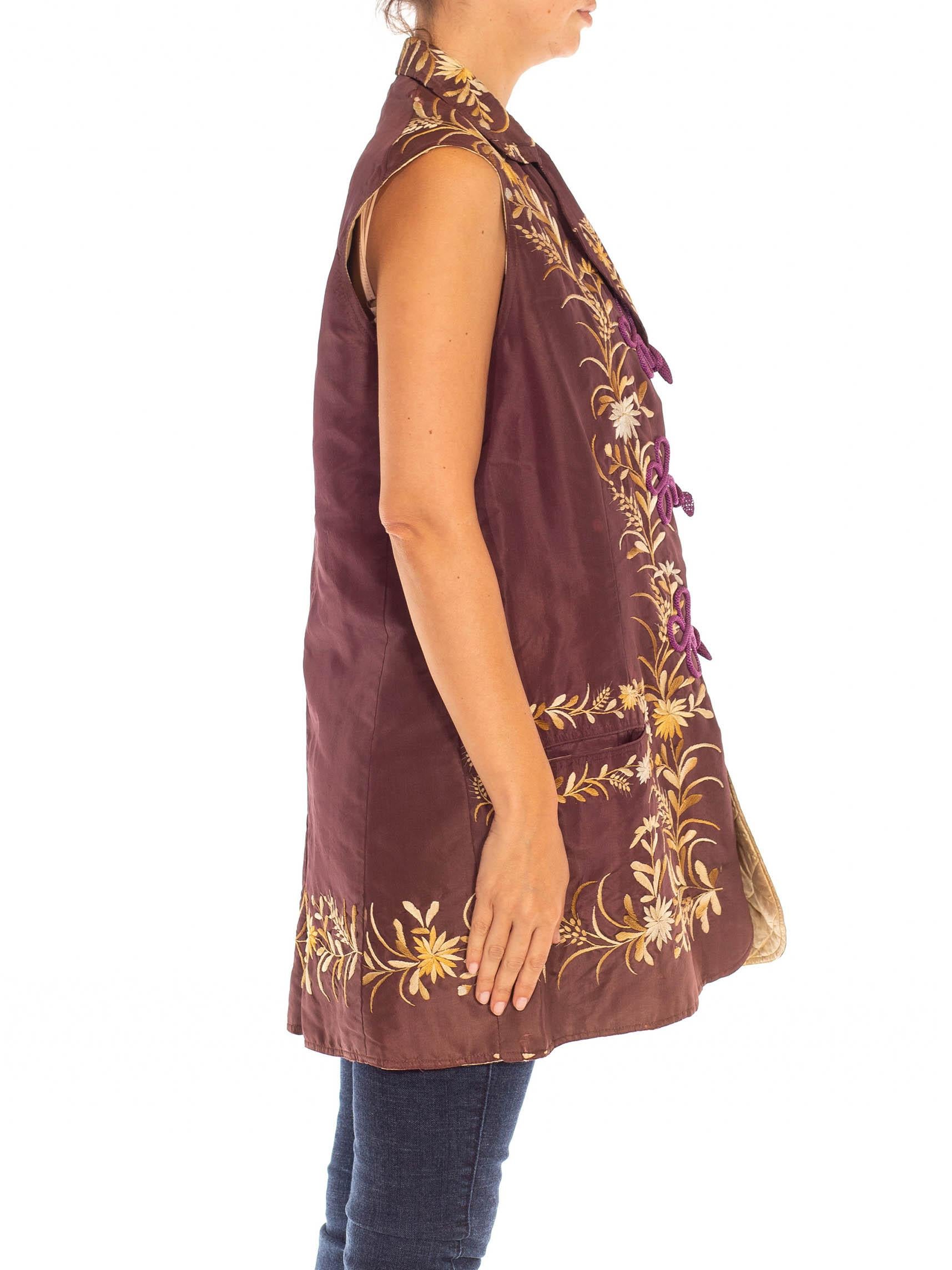 gold quilted vest