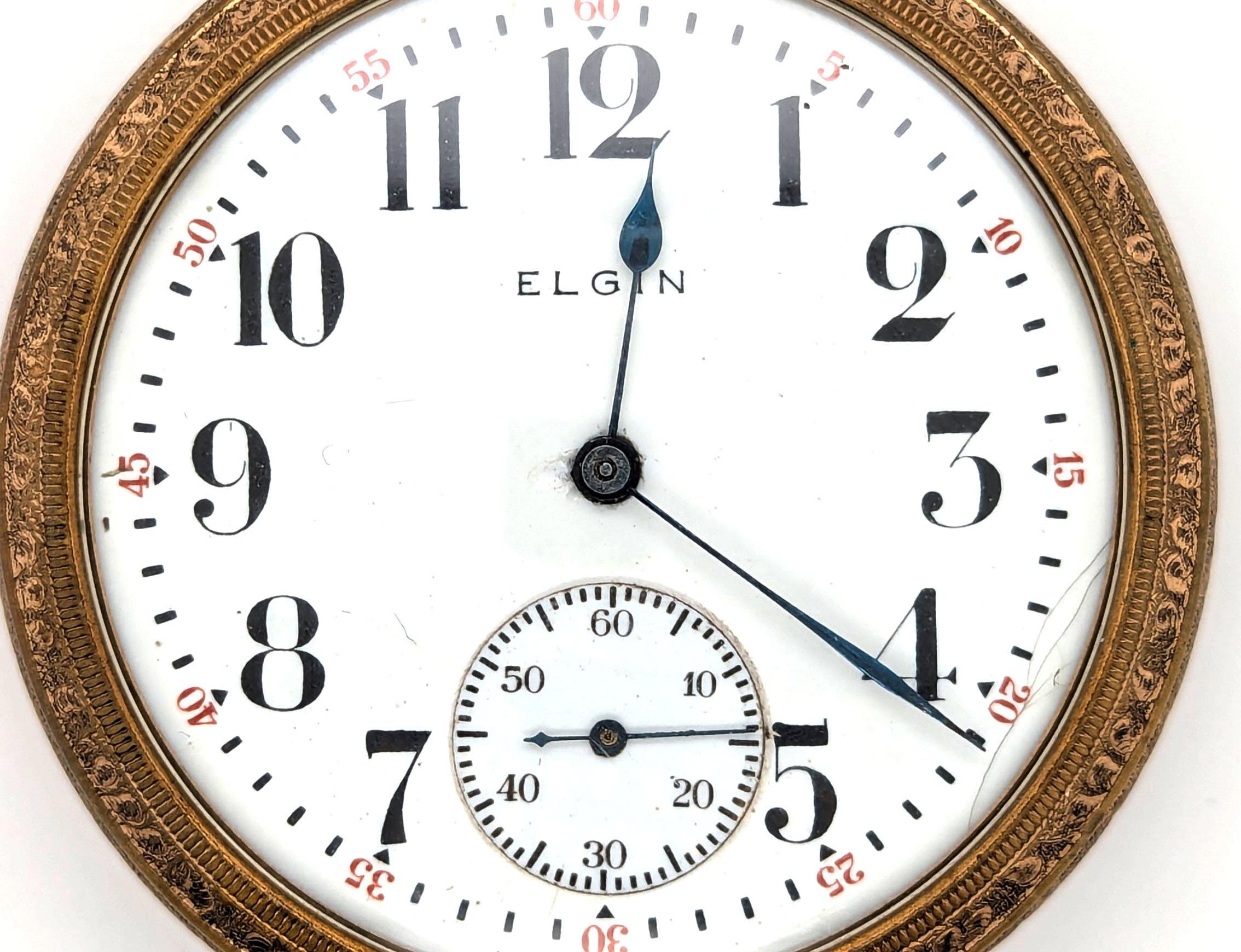 Victorian Elgin Railroad Pocket Watch 1915 Grade 293 Engraved Size 16


Elgin Pocketwatch

All Functions Work

Movement Serial Number 18161037

Beautiful Dial

Has 1 Hairline by the 4

Case is Gold Filled

Monogram Shield Empty

***800***322***8700