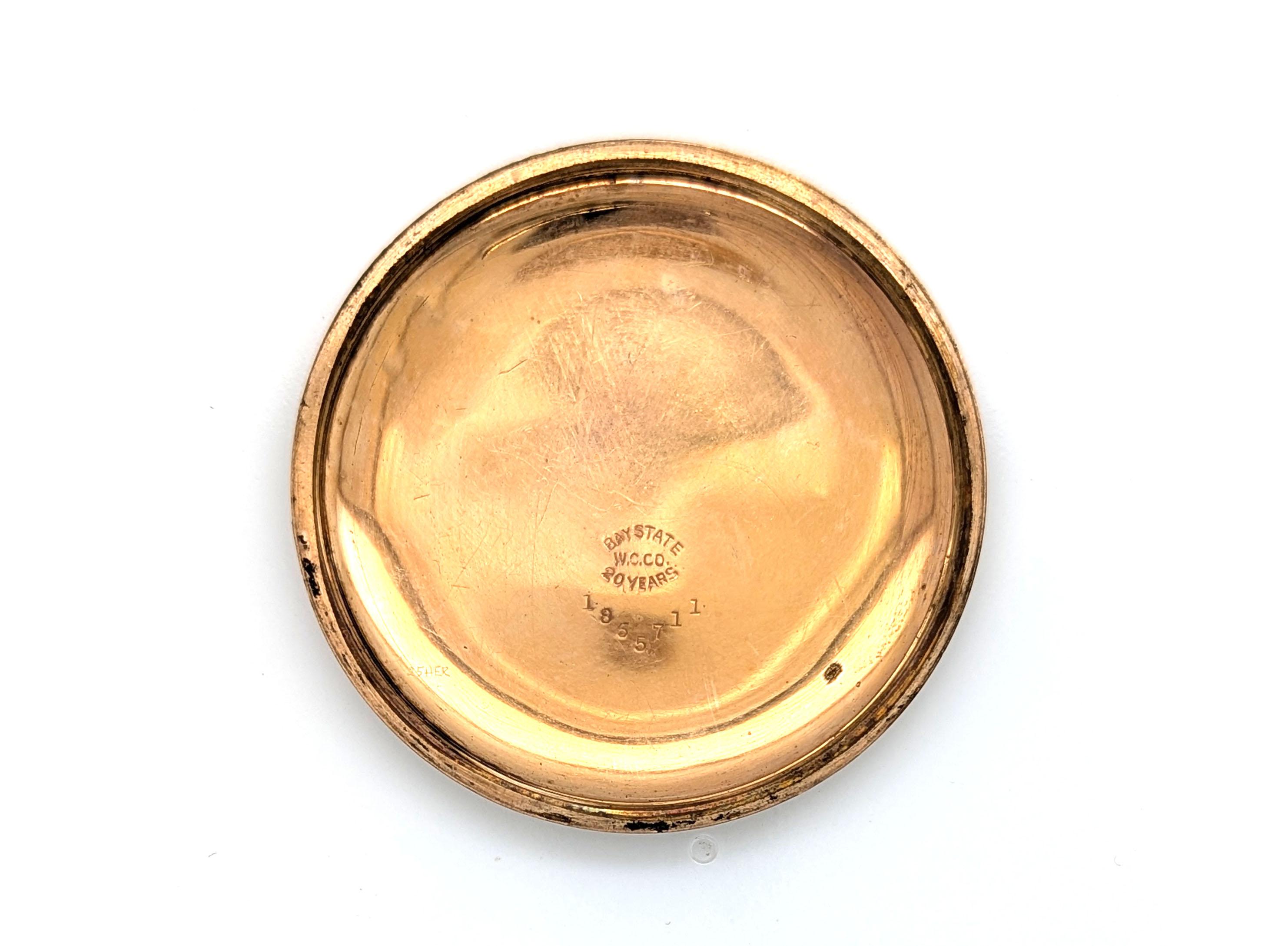 Women's or Men's Victorian Elgin Railroad Pocket Watch 1915 Grade 293 Engraved Size 16 For Sale