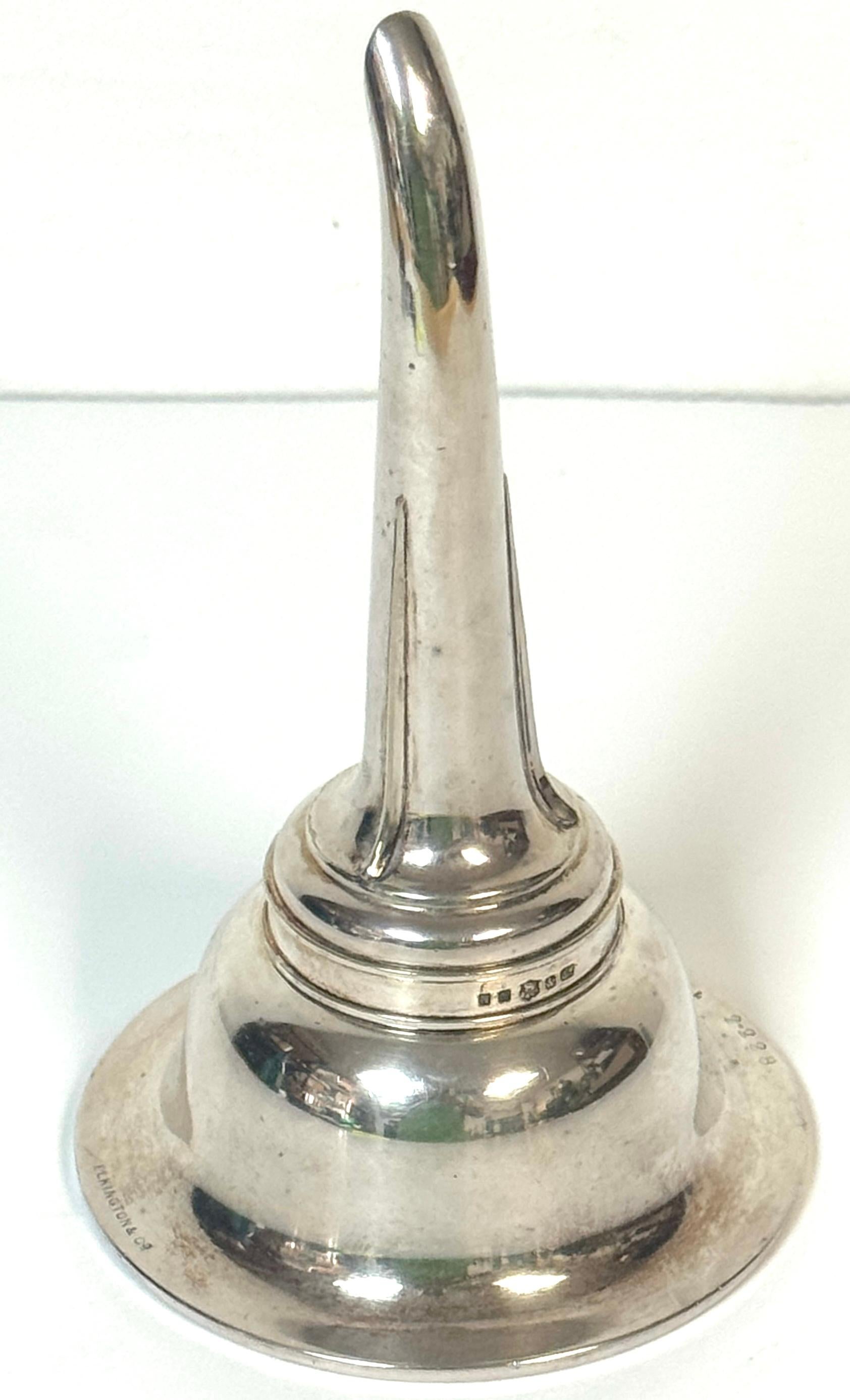 Georgian Victorian Elkington & Co. Electroplated Wine Funnel with Gilt Bowl, Dated 1853 For Sale