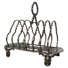 Victorian Elkington Silver Plate Toast Rack, Dated 1853