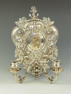 Victorian Elkington silver plated wall sconce