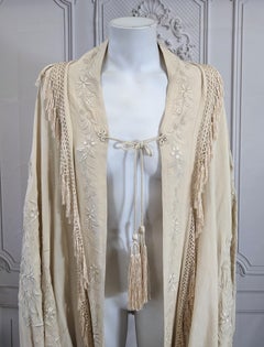 Victorian Embroidered Chinese Mantle Shawl