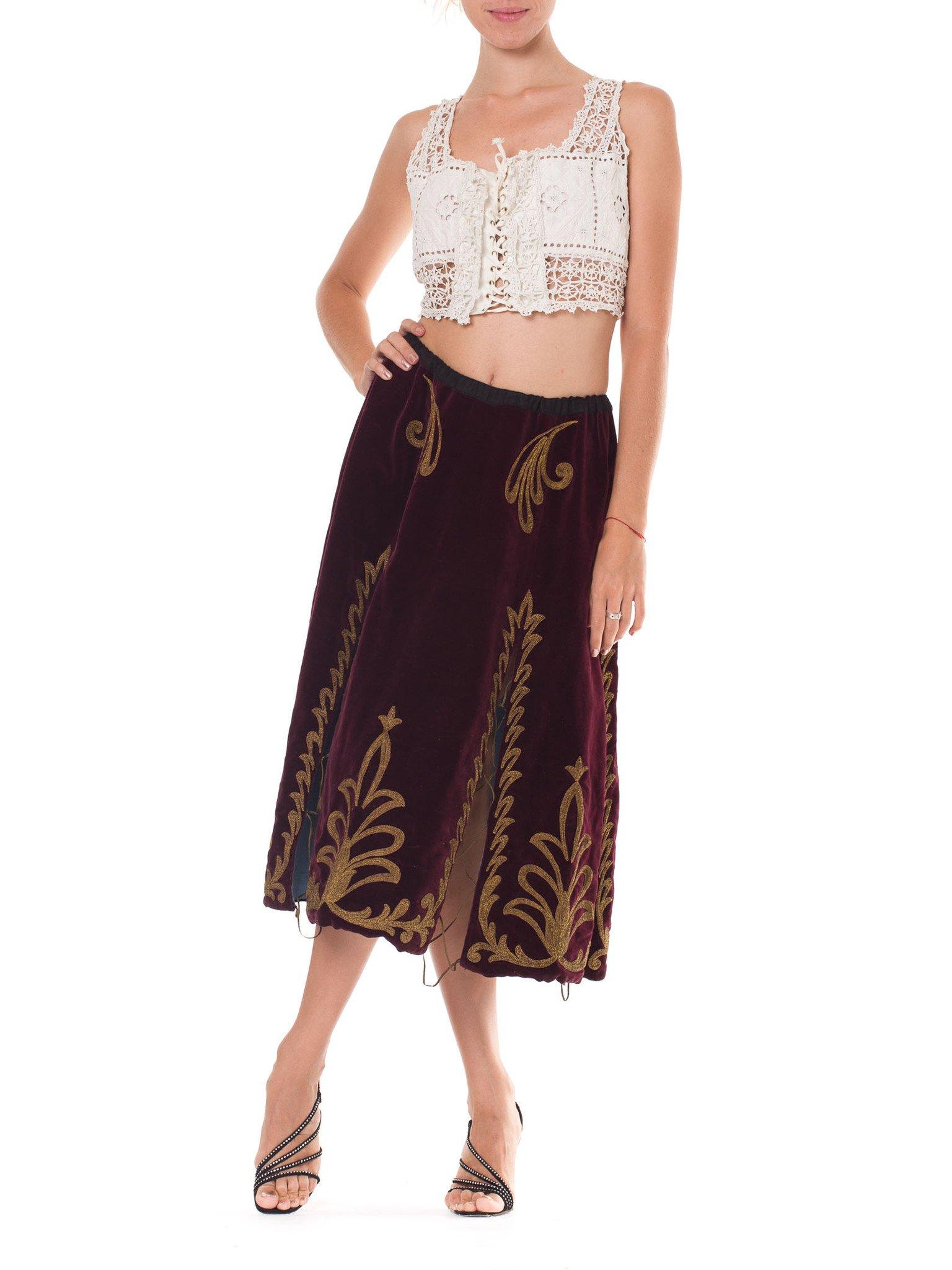 zara velvet skirt with rhinestones
