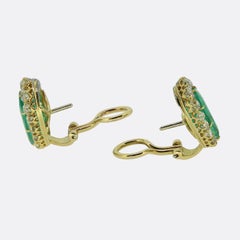 Victorian Emerald and Diamond Horseshoe Earrings