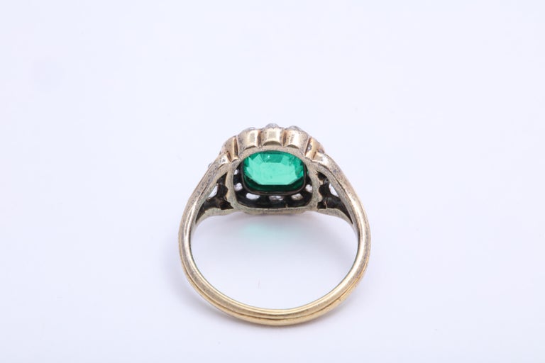 Victorian Emerald and Diamond Ring For Sale at 1stDibs