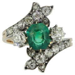 Victorian Emerald and Diamond Ring