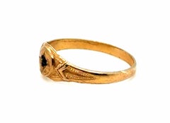 Victorian Emerald Baby Ring Yellow Gold Antique Original 1890's Budlong Docherty