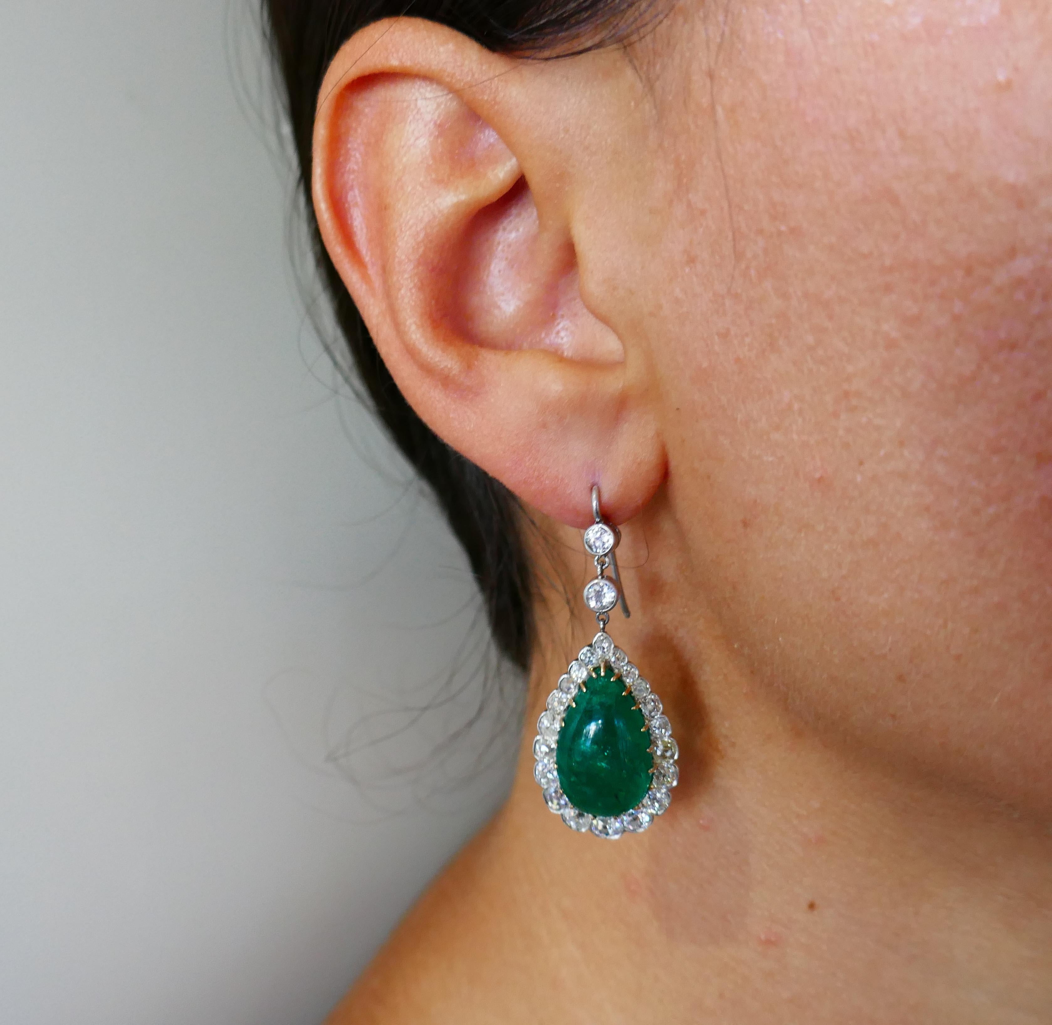 antique emerald earrings