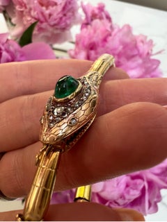 Victorian Emerald Snake Bracelet