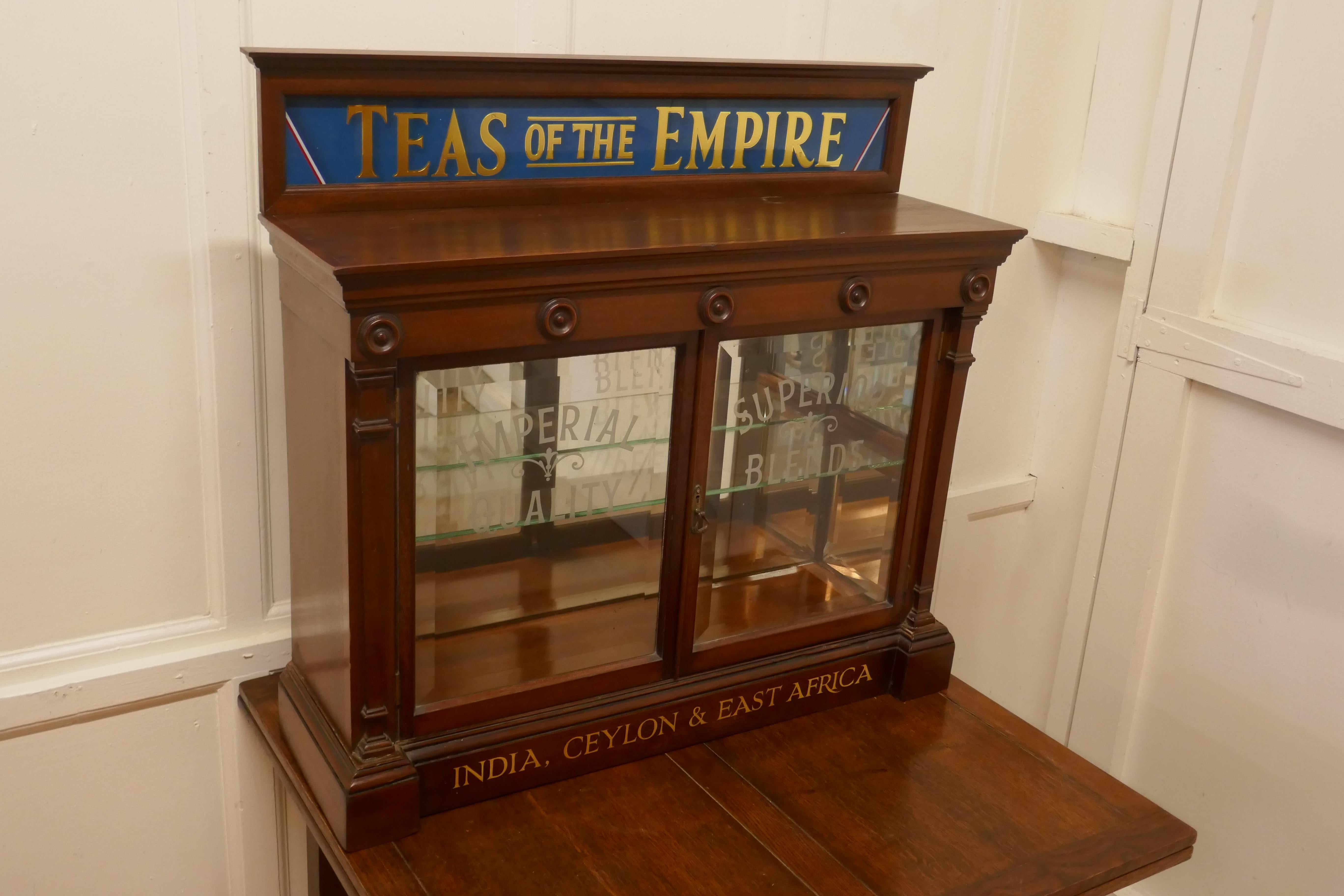 Late 19th Century  Victorian Empire Tea Cabinet, Tea Room, Cafe Display  A magnificent piece  For Sale