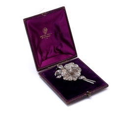 Victorian En Tremblant Diamond Flower Brooch – 9kt Gold & Silver