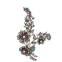 Victorian En Tremblant Flower Brooch