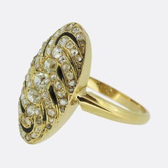 Victorian Enamel and Diamond Dress Ring